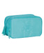 Estojo Box Especial 3 Compartimentos Crinkle Turquesa