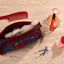 Estojo/Necessaire Organizador 3 Compartimentos Azul - Floral