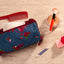 Estojo/Necessaire Organizador 3 Compartimentos Azul - Floral