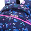 Mochila Grande 2 Compartimentos Capricho Student Azul - Borboletas