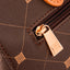 Bolsa Satchel Média Sestini Monograma - Marrom
