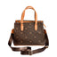 Bolsa Satchel Média Sestini Monograma - Marrom