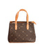 Bolsa Satchel Média Sestini Monograma - Marrom