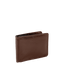 Carteira em Couro Masculina com Aba e Visor - Café