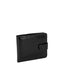 Carteira em Couro Masculina com Fecho e Porta Moedas - Preto