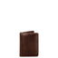 Carteira Masculina Pequena e Porta Cartão Externo Couro - Café