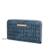 Carteira Zíper com Alça de Mão Fellipe Krein SS23 Croco - Azul