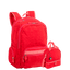 Kit Mochila Grande 2 Compartimentos e Lancheira 2 Compartimentos Paul Frank T03 - Cereja