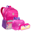 Kit Mochila Grande mais Lancheira Pequena e Estojo 2 Compartimentos Sestini Plus - Arco Íris 2