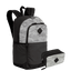 Kit Mochila Grande Sestini Magic e Estojo Box Especial 3 Compartimentos - Preto e Cinza