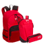 Kit Mochila Grande mais Mochila Compacta e Estojo 2 Compartimentos Chicago Bulls - Vermelho
