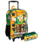 Kit Mochilete Grande e Estojo 2 Compartimentos Minecraft Funtage - Colorido
