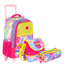 Kit Mochilete Grande mais Lancheira Grande e Estojo 2 Compartimentos Sestini X Good Vibes - Colorido