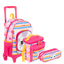 Kit Mochilete Média mais Lancheira Especial e Estojo 2 Compartimentos Sestini Kids X Cat 4 - Colorido