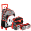 Kit Mochilete Média mais Lancheira Especial e Estojo 2 Compartimentos Sestini Kids X Panda 4 - Colorido