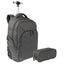 Kit Mochila Carrinho 2 Compartimentos Sestini Rolling e Estojo 2 Compartimentos Sestini Hydroblock - Cinza