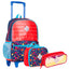 Kit Mochilete Grande mais Lancheira Pequena e Estojo 2 Compartimentos Sestini M Plus Coral - Colorido