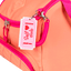 Lancheira com Bolso Frontal Sestini Lover Laranja - Pêssego