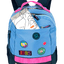 Mochila 2 Compartimentos Paul Frank Casual Patches - Azul