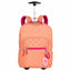 Kit Mochila Carrinho 2 Compartimentos e Lancheira com Bolso Frontal Sestini Lover - Coral