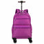 Kit Mochila Carrinho 4 Rodas e Estojo Box Especial Paul Frank T03 Roxo - Orquídea