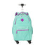 Kit Mochila Carrinho 4 Rodas Sestini Rolling e Estojo com Bolso Azul - Turquesa