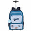 Kit Mochila Carrinho Grande e Lancheira 2 Compartimentos Capricho Class - Azul