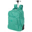 Mochila Carrinho 2 Compartimentos Sestini Rolling Grande Crinkle Verde - Jade