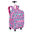 Mochila Carrinho Externo Capricho Student School - Rosa Claro