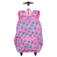Mochila Carrinho Externo Capricho Student School - Rosa Claro