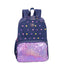 Mochila Grande 2 Compartimentos Capricho Estrelas - Azul