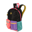 Mochila Grande Capricho Contrast - Preto e Rosa