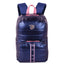 Kit Mochila Grande Puffer e Estojo Box Especial 3 Compartimentos Capricho Puffer - Azul