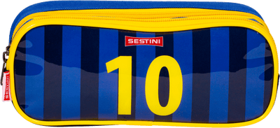 Estojo 2 Compartimentos Sestini 20Y Futebol Azul