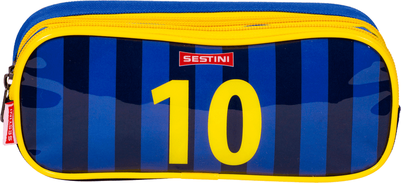 Estojo 2 Compartimentos Sestini 20Y Futebol Azul