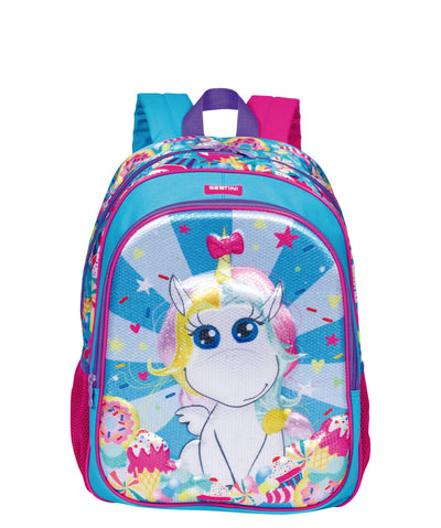 Mochila Grande Sestini 20X Unicórnio Colorido