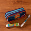 Estojo/Necessaire 2 Compartimentos Tini 21X Leo Colorido