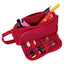 Estojo Organizador 3 Compartimentos Crinkle Vermelho