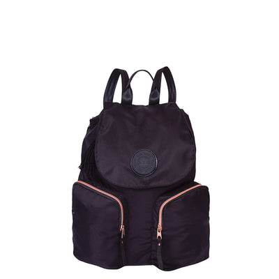 Mochila Média com Tampa Paul Frank Glam Preto