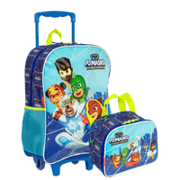 Kit Mochilete Grande e Lancheira Pequena Pj Masks M Power Heroes - Colorido
