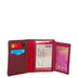 Carteira Feminina Vertical com Porta Documentos Couro- Vermelho