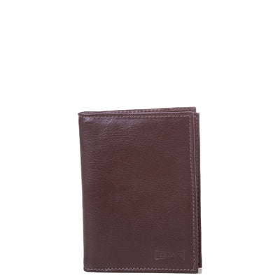 Carteira Masculina Couro 3 Visores - Marrom
