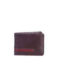Carteira Masculina Pequena com Friso Couro - Café