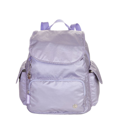 Mochila Média com Tampa Paul Frank Roxo - Lilás Metálico