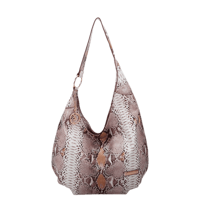 Bolsa Boho Média Fellipe Krein Ss23 Snake Fk 600 - Marrom