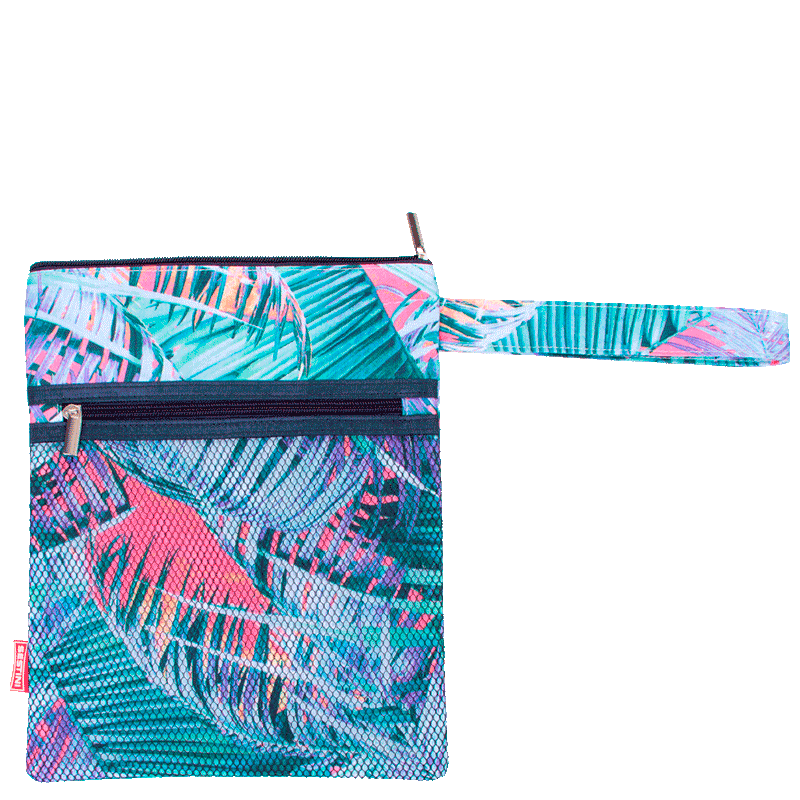 Bolsa com Alça de Mão Colorido - Folhas