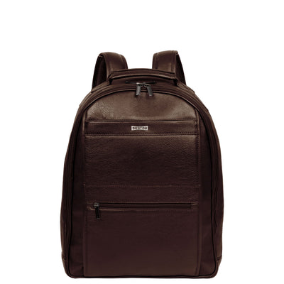 Mochila 2 Compartimentos Notebook Couro Sestini Texas Marrom