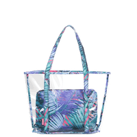Bolsa Praia Tote Grande com Necessaire Colorido - Folhas