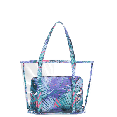 Bolsa Praia Tote Grande com Necessaire Colorido - Folhas