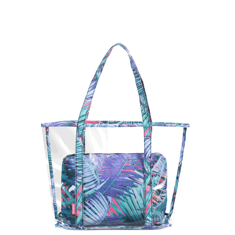 Bolsa Praia Tote Grande com Necessaire Colorido - Folhas